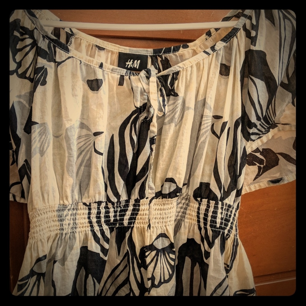H&M peplum style sheer top!